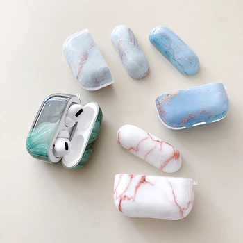 

Marble Pattern Protective Bags for Apple Airpods Pro Wireless Bluetooth Earbuds Case Coque Etui for Airpods Pro 3 Funda Etui