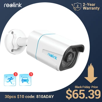 

Reolink Smart IP Camera 4K 8MP PoE Outdoor Infrared Night Vision Bullet Camera Featured with Person/Vehicle Detection RLC-810A