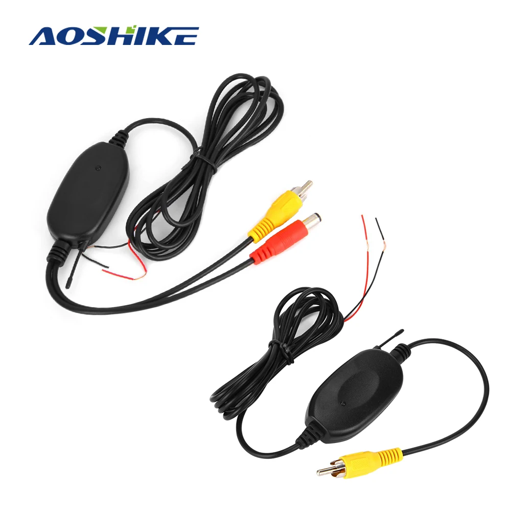 

AOSHIKE 2.4 Ghz Wireless Transmitter & Receiver for Car Reverse Rear View Backup Camera and Monitor Parking Assistance DC 12V