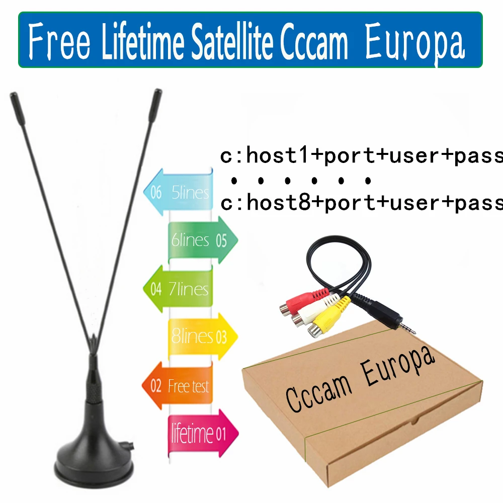 

Cccam europa most stable cccams for Europe spain portugal Satellite tv Receiver 8/4lines WIFI FULL HD DVB-S2 Support