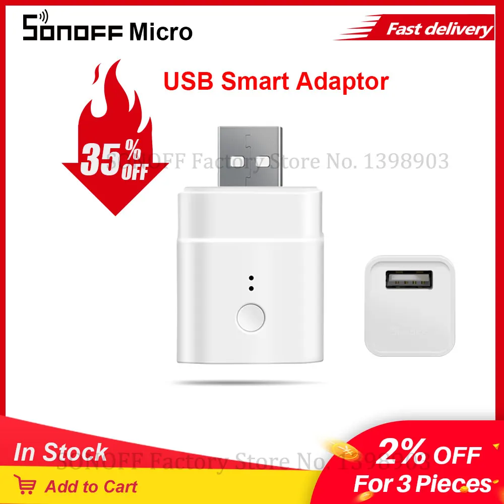 Itead Sonoff Micro 5 в USB Smart Wifi адаптер переключатель беспроводной для автоматизации