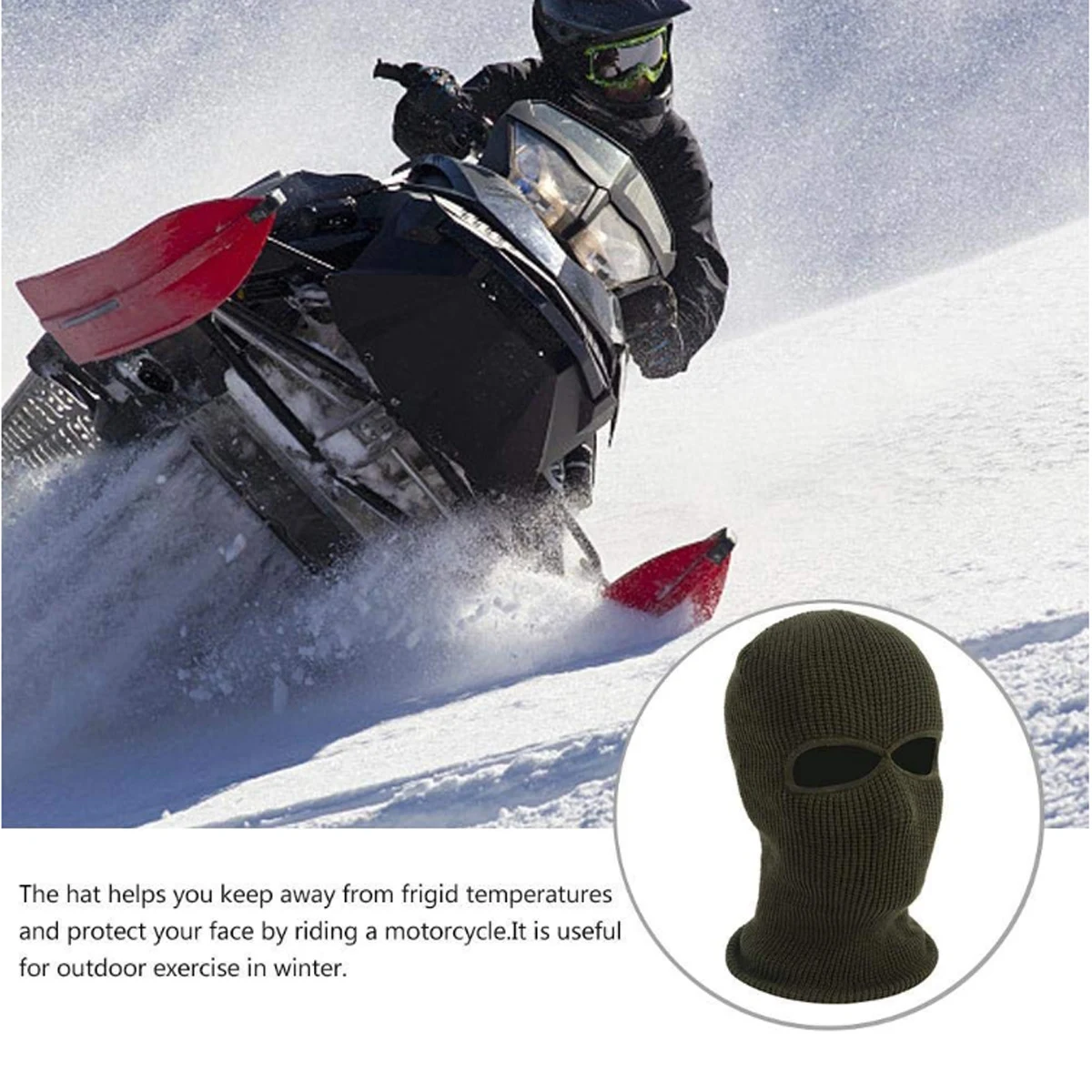 Зимняя женская мужская мотоциклетная Лыжная Ветрозащитная маска для лица, Теплая эластичная вязаная маска для лица, Шапка-бини, грелка для шеи
