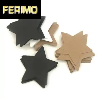 

50Pcs/pack Star Shape Blank Kraft Paper Card Gift Tag Label DIY Party Wedding Crafts Supplies