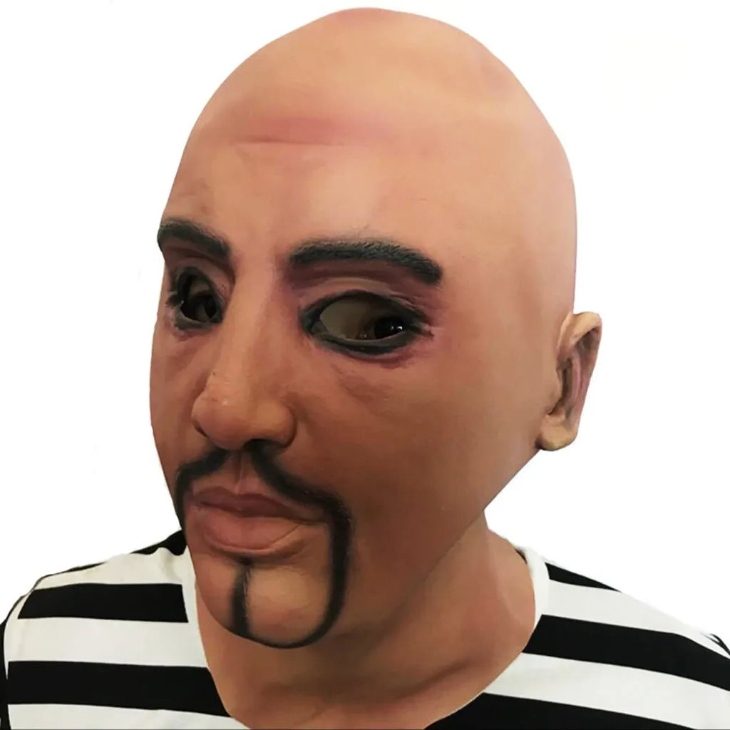 

Halloween funny mask Bald Big Brother Head Set Horror Ghost Props Latex mask helloween mask masque carnaval masque cosplay