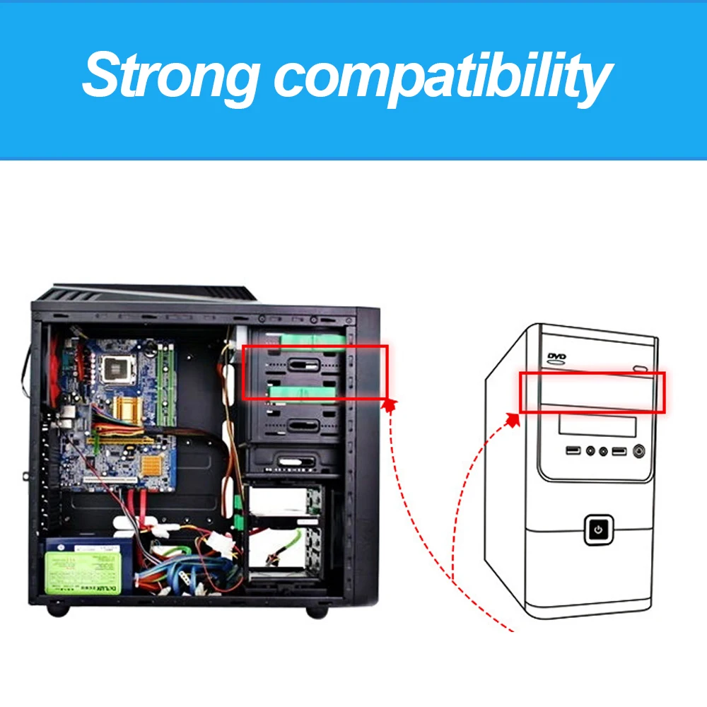 5.25inch to 3.5inch 2.5inch HDD SSD Hard Disk Drive Mounting Adapter Holder Converter Tray Bracket Internal Computer Accessorie