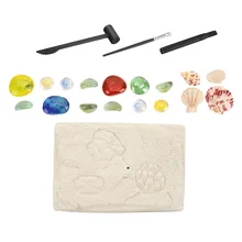 1 ensemble de spécimen de pierre minérale, cristal, bricolage pour enfant