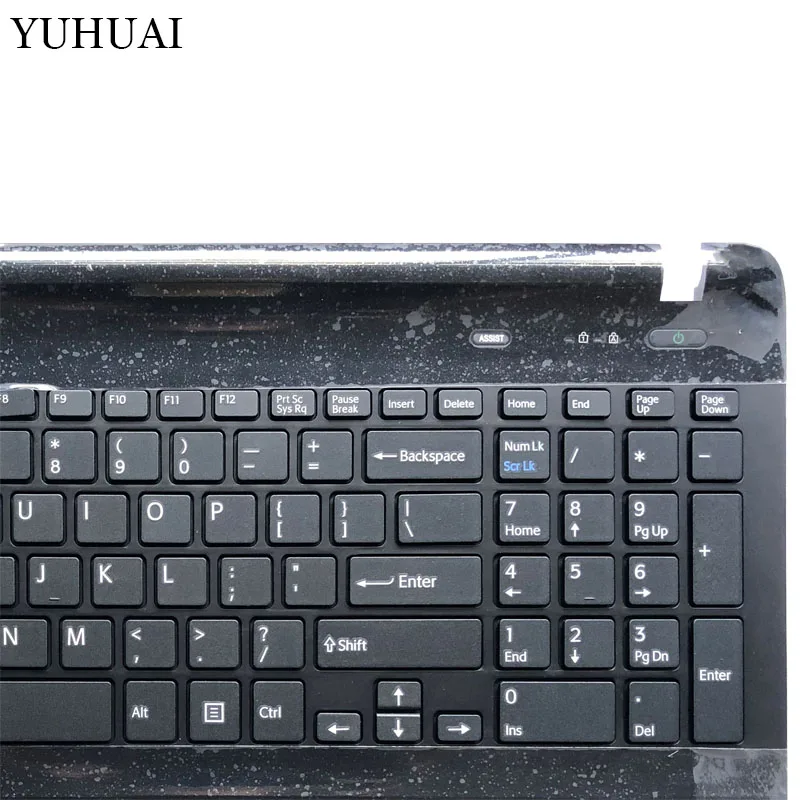 Клавиатура для ноутбука sony Vaio SVF1521B2EW SVF153A1ST SVF153A1YL SVF152A23T SVF1521ECXW черная/белая верхняя крышка
