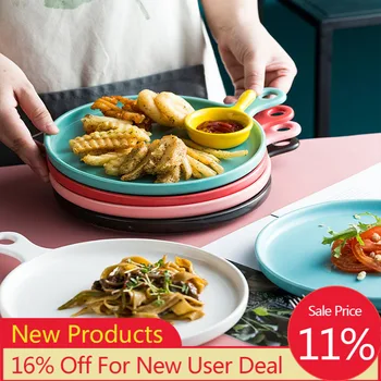 

Nordic Creative Baking Cheese Baked Rice Plate High Temperature Western Food Tray Resistance Microwave Baking Tray Dinner Plate