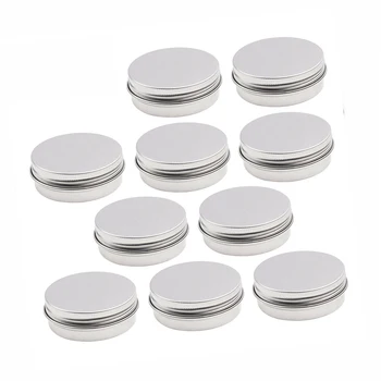 

15 Pcs/Set 60ml Tin Cans Round Aluminium Lip Balm Tins Containers Balm Storage Containers With Screw Cap Tea Jar Home Supplies