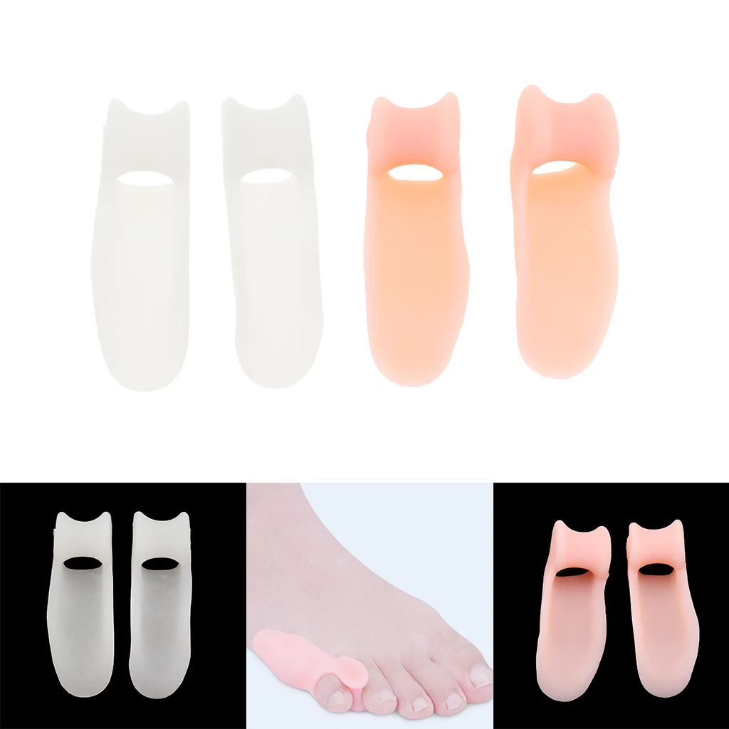 1 Pair Adult Bunionette Tailors Toe Relief Little Toe Pain Bunion Support Cushion Toe Separators Protective Gel Straighteners
