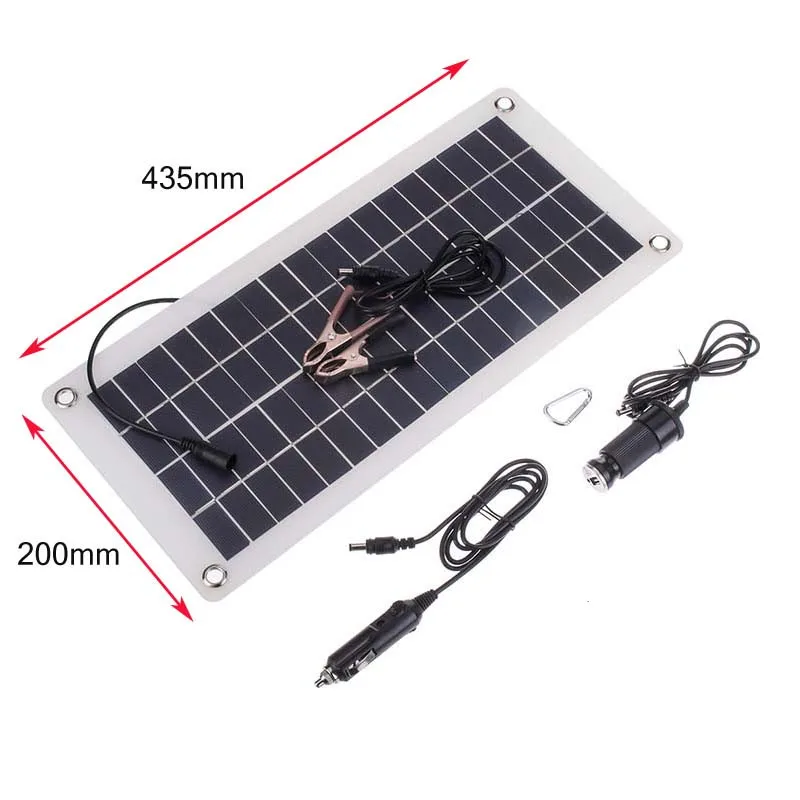 25 Вт солнечная панель двойной USB 12 В/5 vmonorystaline гибкие солнечные элементы водонепроницаемое солнечное зарядное устройство для автомобиля RV Yacht батарея лодка