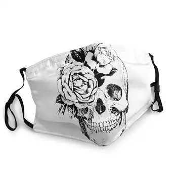 

Floral Skull Anatomical Adult Reusable Face Mask Anti Haze Dustproof Mask Protection Cover Respirator Mouth Muffle
