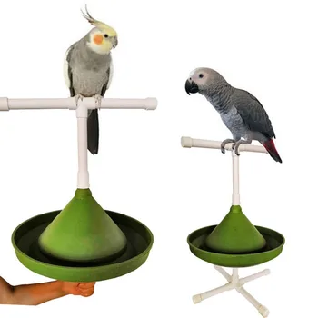 

High Quality Multifunctional Parrot Bird Stand Large Standing Tub Durable Plastic Parrot Bird Stand Free Combination Hot