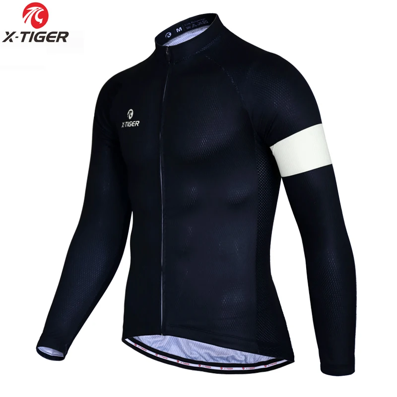 Jerseys X-Tiger, осенний комплект одежды для велоспорта с длинным рукавом, дышащая одежда для велоспорта, анти-пот, MTB велосипед, велосипедная майка, Ropa Maillot Ciclismo - Цвет: Jerseys