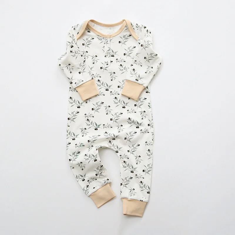 Spring Summer Baby Clothes Floral Newborn Boy Girl Romper Long Sleeves Soft Cotton Newborn Jumpsuits Outfits Infant Clothing bright baby bodysuits	