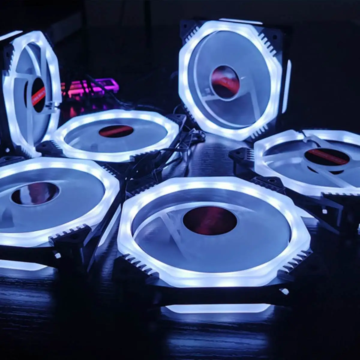 120 мм вентилятор RGB чехол для компьютера ПК Вентилятор RGB многоцветный светодиодный бесшумный дистанционный охлаждающий чехол для компьютера вентиляторы