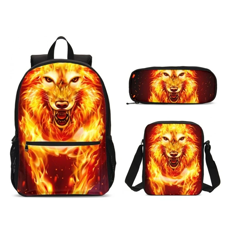 3 шт./компл. портфель школьные ранцы для мальчиков и девочек стильный принт с