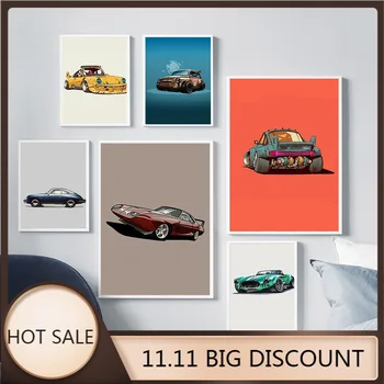 

Room Decor Canvas Painting Wall Art Car Bus Poster Mans Boys Minimalist Simple Style Home Room Decor Prints No Frame