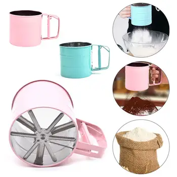 

Tainless Steel Multifunctional Hand-held Flour Sieve Mesh Sieve Cup Ugar Shaker Tool Baking Bread Tools Kitchen Accessories