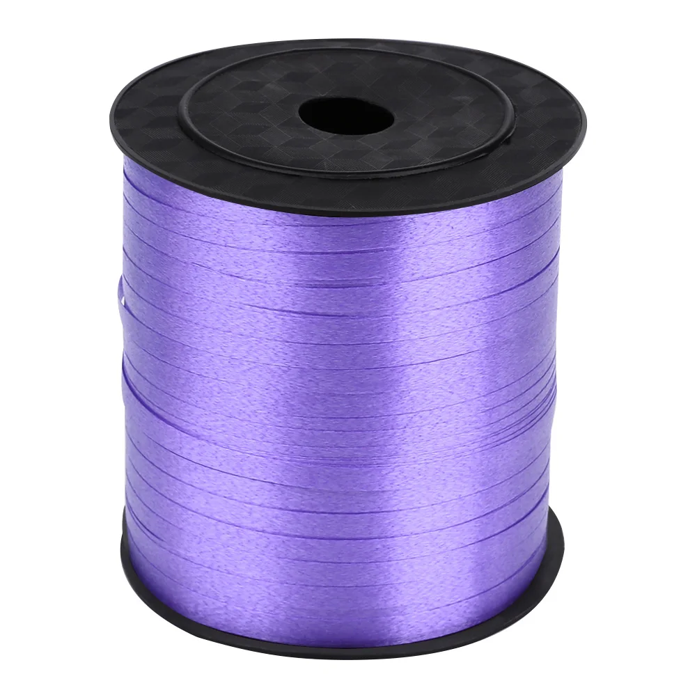 dark purple Лента для воздушных шаров, лента для завивки, кружевная, свадебная, пластиковая, 250yd, красивая сатиновая лента для украшения, упаковка, 6 цветов - Цвет: dark purple