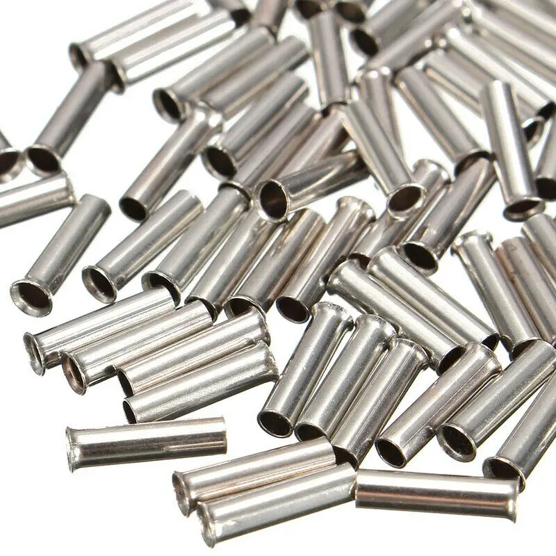 AWG Non-Insulated Wire Connector Ferrules Electrical Cable Terminal Copper Bare Tinned Crimp Terminal 100PCS 0.5mm2-16mm2 22-10