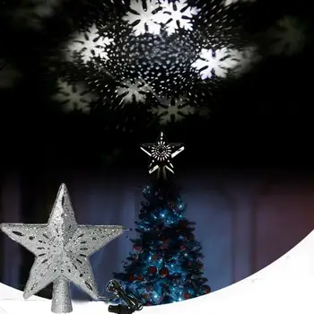

Star Projector LED Lights EU/US Plug Flashing Stars Rotating Decor Top Tree Projection Snowflake Lights Christmas Christmas W6R3