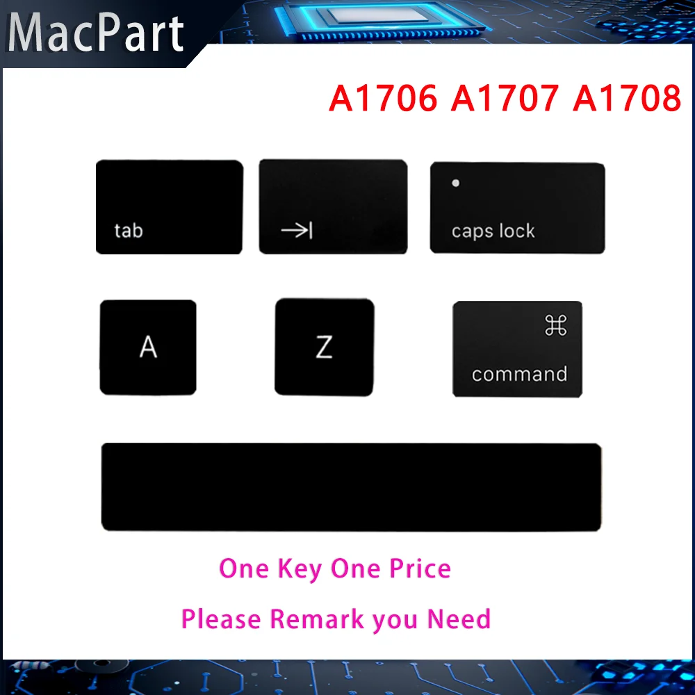 

NEW A1706 Keycap for MacBook Pro 15“ A1707 A1708 Key One Black One Butterfly Clip 2016 2017 US UK Layout Replacement A1706 key