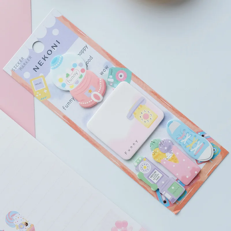 Strawberry Bear Wish Bottle Soup Nekoni Memo Pad Sticky Notes Memo Notebook Stationery Papelaria Escolar School Office Supplies 4