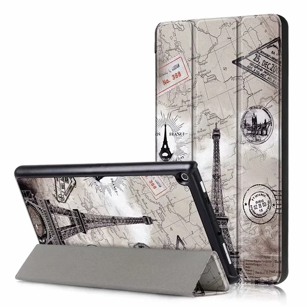 Ультратонкий планшет Coque для Amazon Kindle Fire HD 8 чехол из искусственной кожи смарт-чехол для Kindle Fire HD 8 откидная крышка-подставка - Цвет: 4