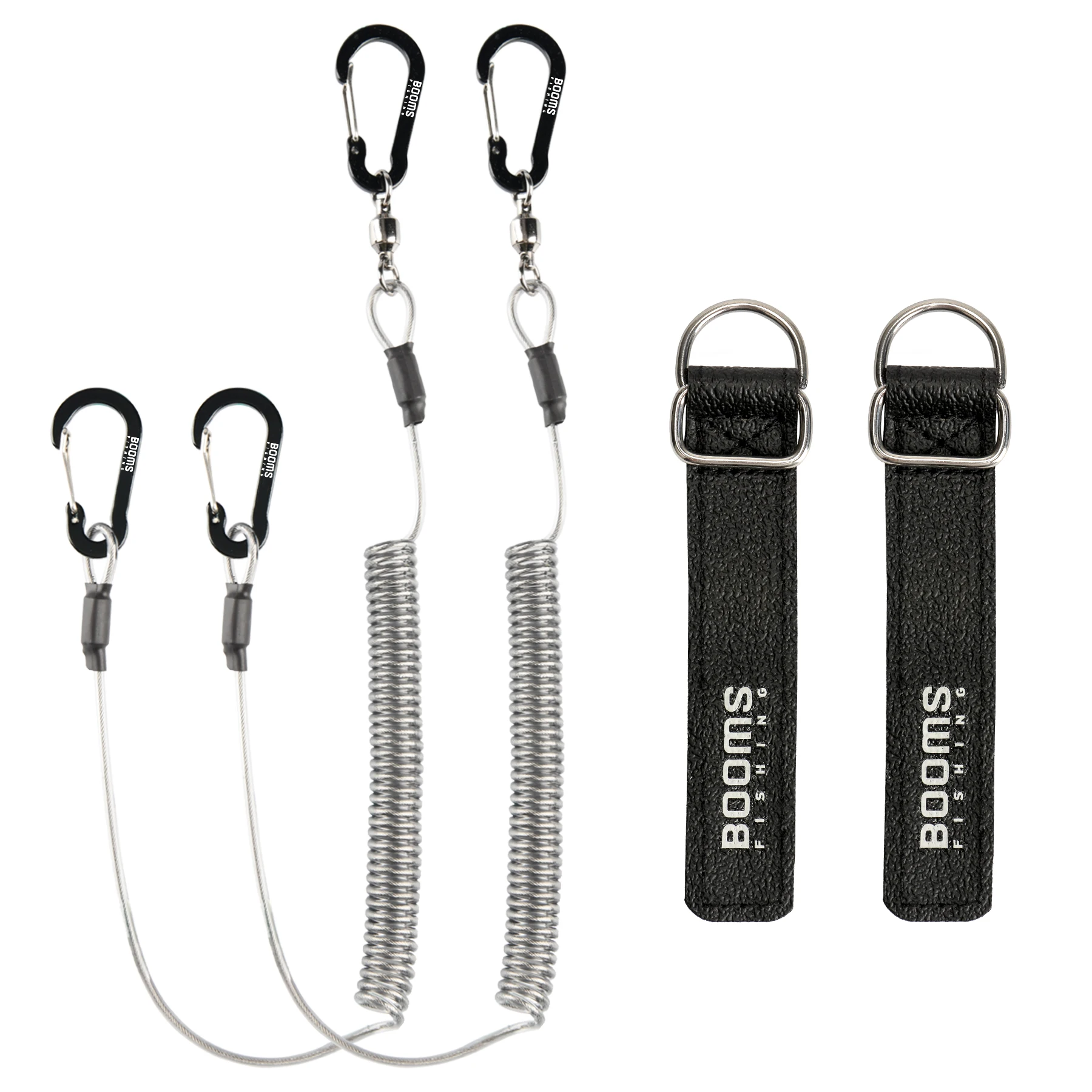 Heavy Duty Elastic Fishing Rod Tether Strap Set - 4pcs