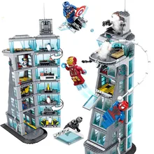 MOC Модернизированный Мститель башня Ironman Fit Мстители Marvel эндгейм фигурки строительный блок кирпич малыш подарок игрушка на день рождения B853
