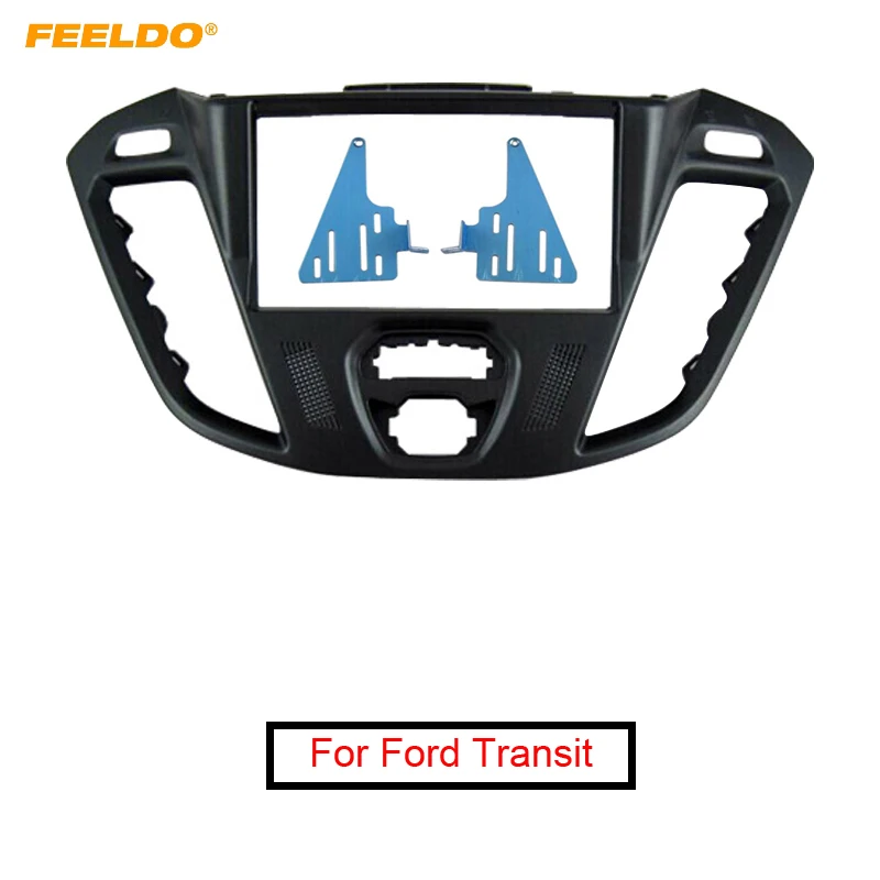 

Автомагнитола FEELDO 2DIN, панель с рамкой для Ford Transit 2013, Пользовательская установка, комплект для приборной панели # FD5001
