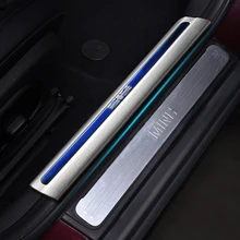 Автомобильный скребок для очистки ног на двери защитная наклейка в виде полосы Декорации для BMW MINI Cooper F54 F55 F56 F60 R60 Clubman аксессуары для стайлинга автомобилей