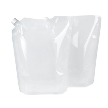

20 Transparent Self-Contained Nozzle Bags Portable and Portable Juice Drink Bags 2000Ml Oblique Mouth