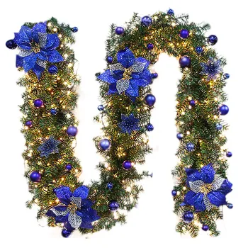 

1.8/2.7M Tree Hanging Ornament Rattan LED Colorful Decoration For Christmas 2020 Party Wedding Home Outdoor Garland Wreath Decor
