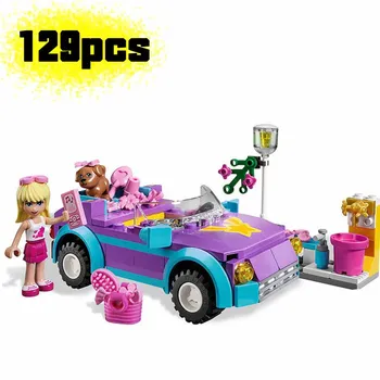 

bela 10167 Girl Friends 129pcs Stephanie's Roadster Compatible Lepining Building Bricks Blocks Sets Education Toys Sports car