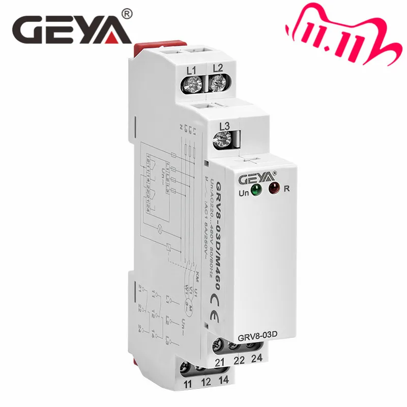 

Free Shipping GEYA Elevator Relay Phase Sequence Protection Relay 1SPDT OR 2SPDT 8A 10A Phase Relay
