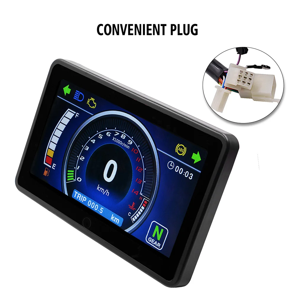 

Motorcycle LCD Speed Meter Waterproof Tachometer Odometer Multifunction Touching NR-shipping