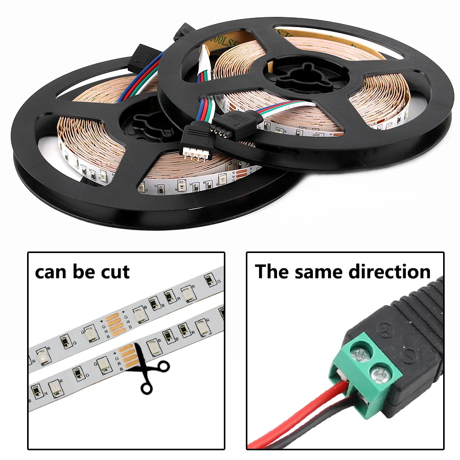 Водонепроницаемая светодиодная лента RGB SMD 2835 12 В 1 5 м постоянного тока 60