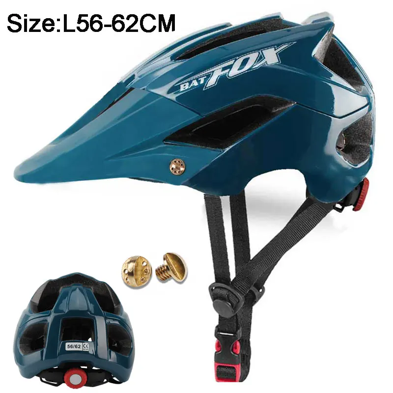 BATFOX мужской женский велосипедный шлем MTB велосипедный дорожный Шлем Цельный синий велосипедный шлем Capacete EPS 13 вентиляционные отверстия casco bicicleta - Цвет: 5002-dark green