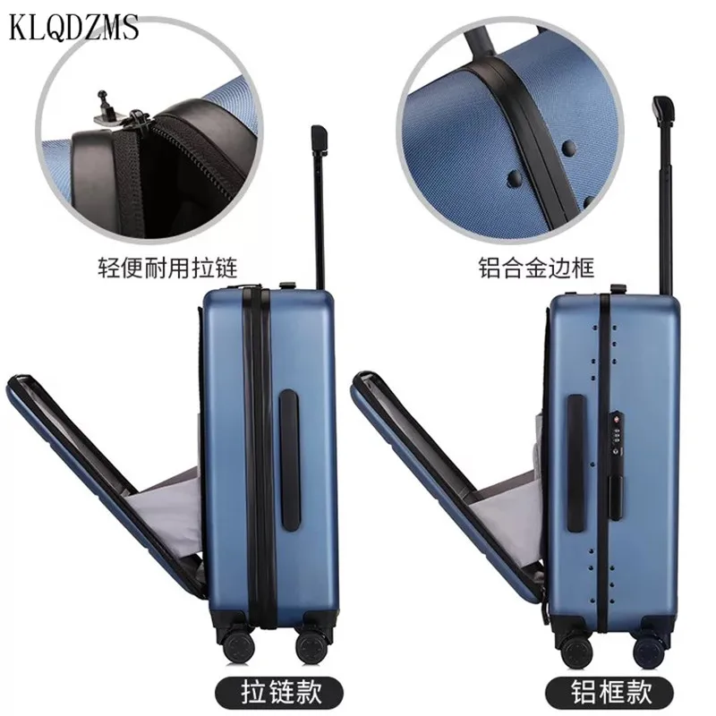 KLQDZMS 20"22"24"26 inch New travel suitcase fashion rolling luggage laptop bag men trolley case women upscale business luggage