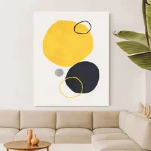 

Pure hand-painted oil painting Nordic living room decorative painting modern minimalist porch hanging painting restaurant mural