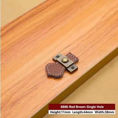 1PCS Leather Handle Bag Handle Drawer Door Knob Brown Black Furniture Handle Hardware Decoration Zinc Alloy Cabinet Dresser MBS0010-4