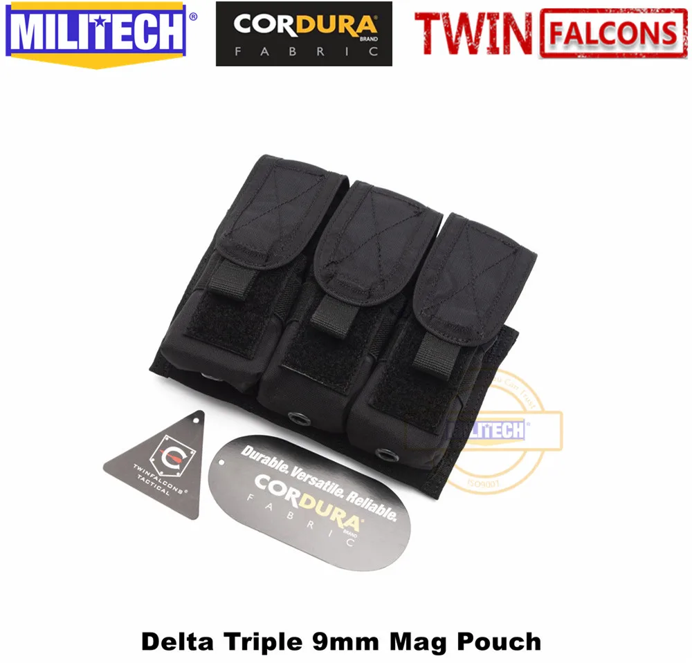 Delta Triple 9mm Mag Pouch BK-1