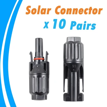 

10 Pairs Male and Female Solar Panel Connector Used for Solar Cable Suitable Cable Cross Sections 2.5mm2~6.0mm2