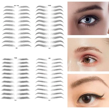 

4D Eyebrow Tattoo Sticker Hair-Like False Eyebrows Waterproof Long Lasting Water Transfer Eye Brow Stickers Makeup Cosmetics