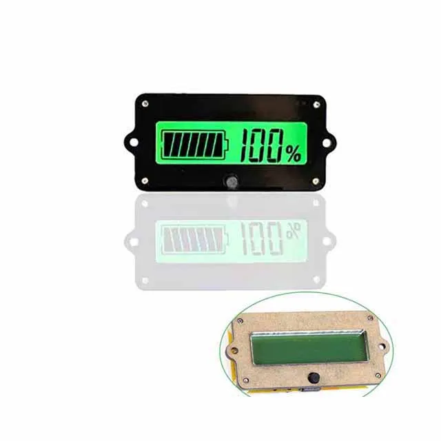 

A23-- 12V Lead-Acid Battery LY4 Battery Capacity Indicator Tester Voltmeter Detector Green Light DIY LED Battery Tester