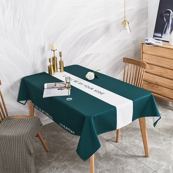 

Nordic Rectangular Tablecloth Cotton Waterproof Oilproof Table Cloth Modern Simple Banquet Tafelkleed Wedding Decoration EB50ZB