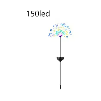 

New Solar Ground Plug Firework Light Copper Wire Light Starry Waterproof Dandelion Light Garden Villa Decoration Light 100LED