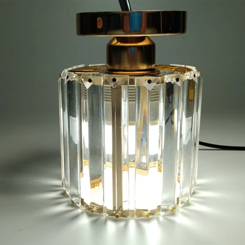 

Led Ceiling Lights Round Square Decorative Ceiling Lamp E27 Crystal Lampshade Balck Gold Plafonnier Living Room Bedroom Modern